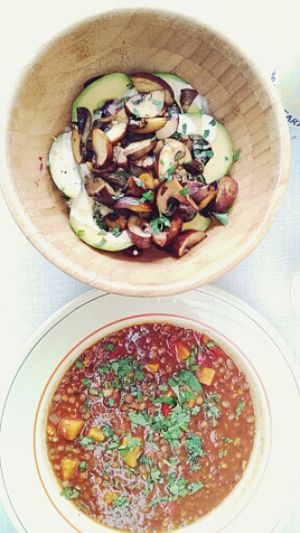 quinoa bowl and soup! at Strandfield House Coffee Shop in Dundalk
