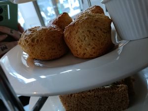 Scones at Whiskers & Cream Cat Cafe London in London