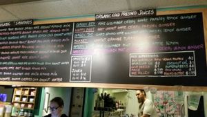 menu and stand at Zen Bar in Davie