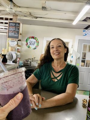 Purple Rain smoothie just amazing! And made with L💜VE ☔️   at Zen Bar in Davie