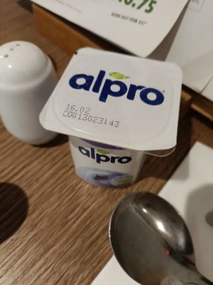 Alpro blueberry at Travelodge London Bethnal Green in London