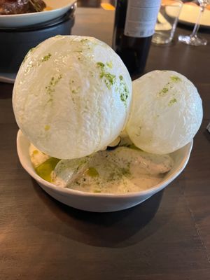 Cheese & Mint Sphere (Vegetarian) at Askili Orchard in New York City