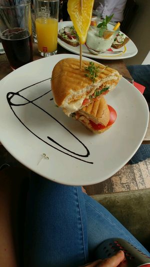 Tomaten Mozzarella Panini at Wunschlos Gluecklich in Wurzburg