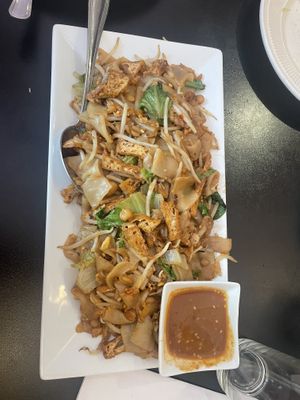 Noodles with tofu and peanut sauce  at Mandalay Restaurant and Cafe in Silver Spring