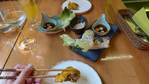 Summer Rolls & fried dumplings at Rau&La in Warsaw
