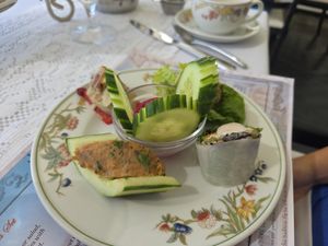 Savory selections for afternoon tea at Veranda at the Beachhouse in Honolulu