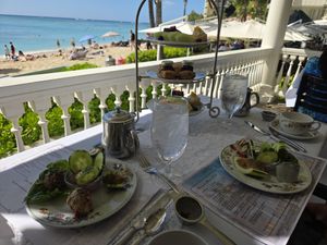 Vegan high tea at Veranda at the Beachhouse in Honolulu