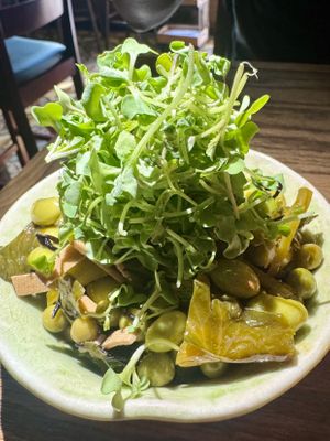 Spring pea salad  at Long Count in New York City