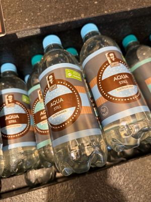 bottled water at Coffee Fellows in Ulm