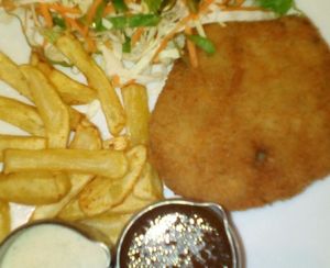 Zula meal - I hadn't taken any of the chips yet... at Zula - Sanur in Sanur