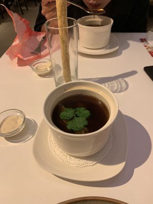 burdock soup and bread stick  at Sufood 舒果 in Central Singapore
