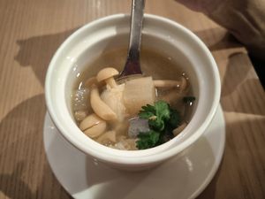 Miso-Kombu Soup with Lotus Seeds at Sufood 舒果 in Central Singapore