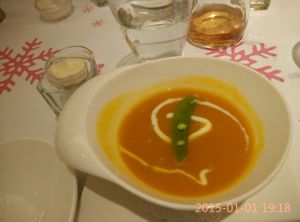cream of pumpkin soup at Sufood 舒果 in Central Singapore