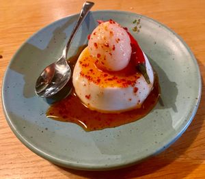 Lychee - Chilli Panna Cotta € 6.5
(Menu januari 2026) at YUSU in Ghent
