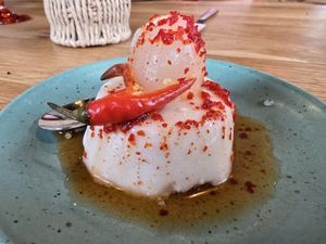 Panna cotta chilli dessert at YUSU in Ghent