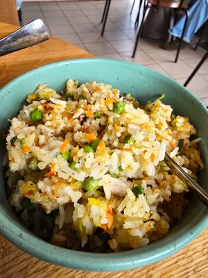 Baked rice with vegs at YUSU in Ghent