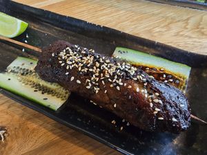 Seitan yakitori at YUSU in Ghent