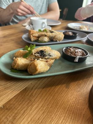 Nems with delicious sauce  at YUSU in Ghent