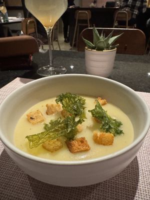 Leek Soup  at 17 Kitchen in Evanston