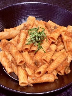 Eggplant pasta  at 17 Kitchen in Evanston
