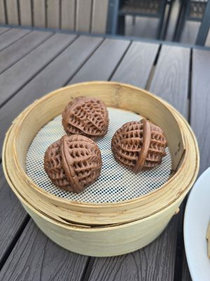 Walnut dumplings. Somewhat sweet at Good Bridge 虹桥素坊 in Shanghai