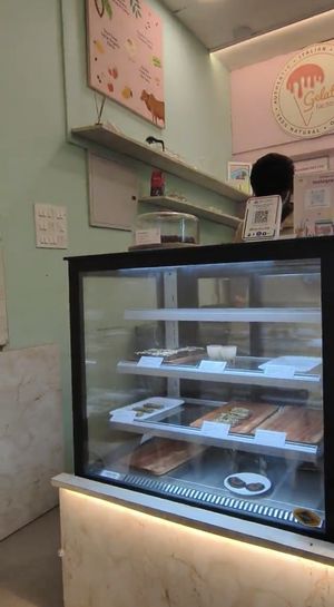 Vegan desserts area, typically full of tasty treats  at Gelato Factory - Pondicherry in Puducherry