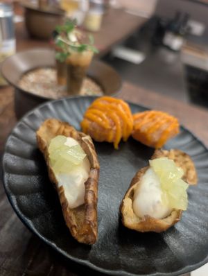 Artichoke and butternut squash at Argile in Edinburgh