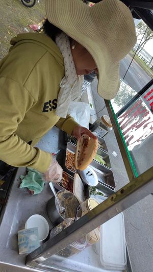 The owner works hard at Thực Phẩm Chay in đà Nẵng