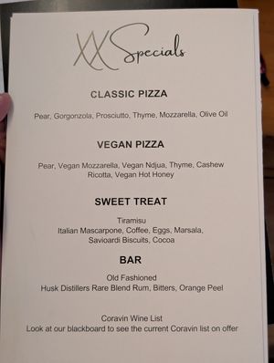 Specials Menu Jan 26 at Cross Eyed Mary in Coolangatta