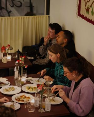 Dinner time at Fajne Bistro in Rotterdam