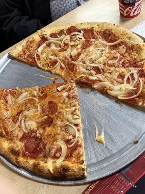 Delicious pizza and crust!  at Angelina's Apizza in Waterbury
