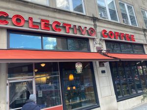 Front Inside seating (is also outdoor seating) at Colectivo Coffee Evanston in Evanston