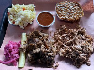 Jackfruit & mushrooms, sides  at Crazy Block Cheesecakes in Oakland