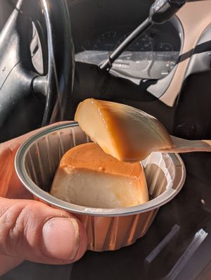 Leche flan at Lasa Vegan Filipino Eats in Vancouver