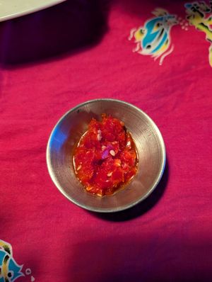 Chilli on the side at Yaya's Thai Beach Bungalow in Oslo