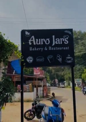 Sign  at Auro Jars Bakery & Restaurant  in Kuilapalayam