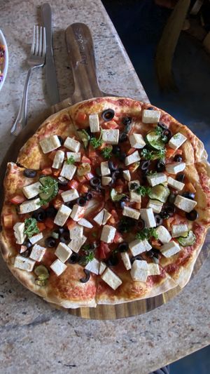 Vegan pizzaa  at Auro Jars Bakery & Restaurant  in Kuilapalayam