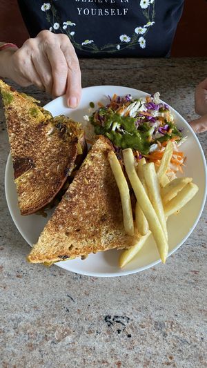 Vegan Harissa Mushroom sandwich 🥪   at Auro Jars Bakery & Restaurant  in Kuilapalayam