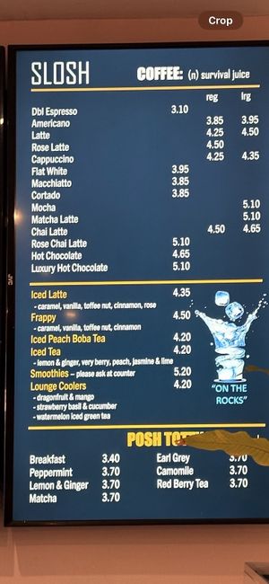 Drink menu   at The Edinburgh Coffee Lounge in Edinburgh