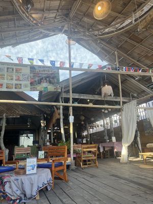 Restaurant peer side  at Peacocks Lanta  in Chang Wat Krabi