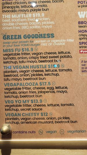 3 vegan burgers! at YOMG Glen Waverley in Glen Waverley