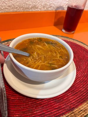 Soup fideo  at Comida Vegetariana in Mexico City