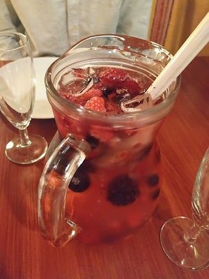 Sangría at Jardim dos Sentidos in Lisbon