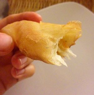 Spring rolls (vegan) at Jardim dos Sentidos in Lisbon