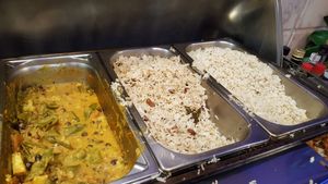 Some choices of the buffet at Jardim dos Sentidos in Lisbon