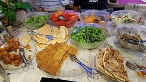 The "cold" buffet at Jardim dos Sentidos in Lisbon