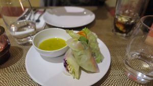 Vietnamese rolls at Jardim dos Sentidos in Lisbon