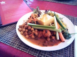 Assortment of vegan dishes at Jardim dos Sentidos in Lisbon