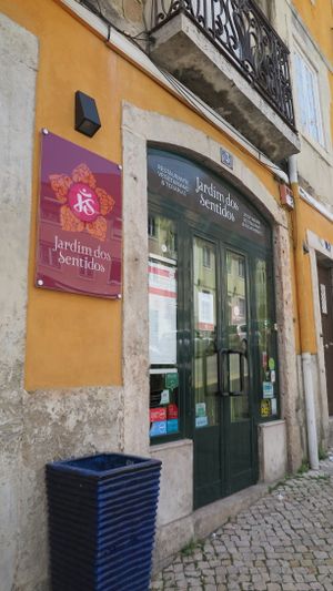entrance at Jardim dos Sentidos in Lisbon