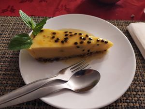 Cheesecake de Maracujá Vegan at Jardim dos Sentidos in Lisbon